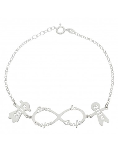 PULSERA PLATA 925MM INFINITO + NIÑOS