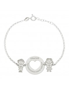 PULSERA PLATA 925MM CORAZON...