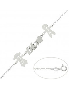 PULSERA TITA + NIÑOS PLATA...