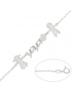 PULSERA YAYA + NIÑOS PLATA...