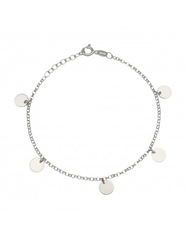 PULSERA MINI CHARMS CIRCULOS PLATA 925MM