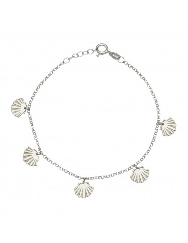 PULSERA MINI CHARMS CONCHAS PLATA 925MM