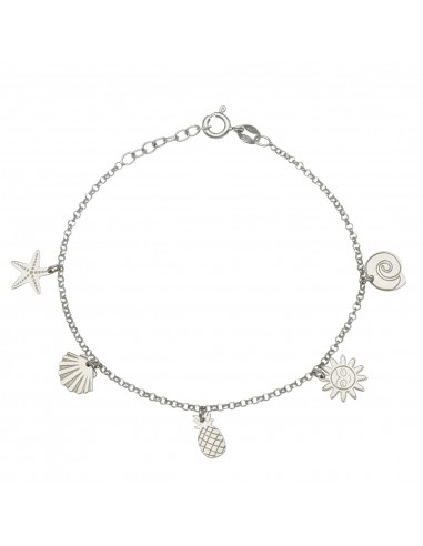 PULSERA MINI CHARMS MIX PLATA 925MM