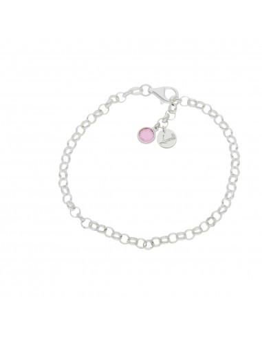 PULSERA MI HISTORIA PLATA 925MM - ROSA