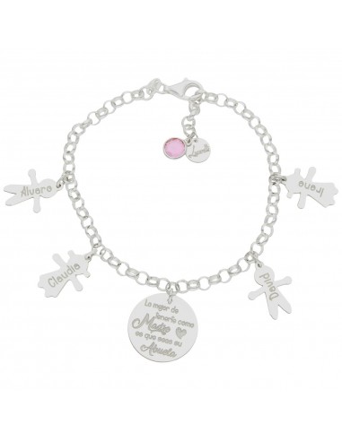 PULSERA MI HISTORIA ABUELA PLATA 925MM