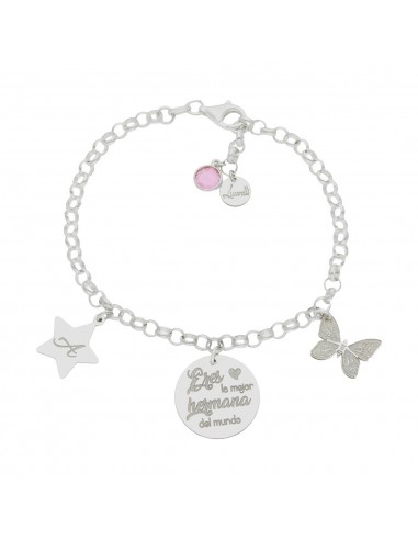 PULSERA MI HISTORIA HERMANA PLATA 925MM