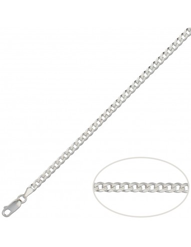 CADENA PLATA 925MM BARBADA - 4MM