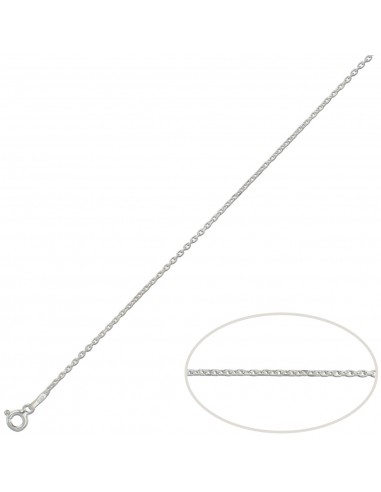 CADENA PLATA 925MM FORZADA - 0.80MM