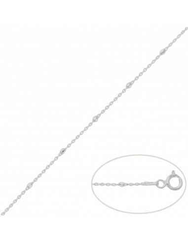 CADENA BOLAS FACETADAS PLATA 925MM -...