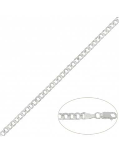 CADENA PLATA 925MM BARBADA - 4MM