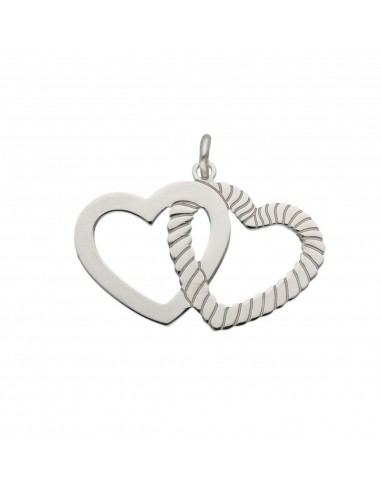 COLGANTE CORAZONES PLATA 925MM