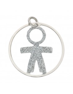 COLGANTE NIÑO PLATA 925MM