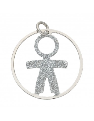 COLGANTE NIÑO PLATA 925MM