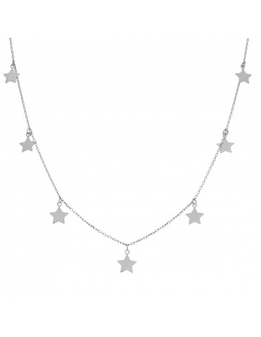 GARGANTILLA PLATA 925MM CHARMS ESTRELLAS