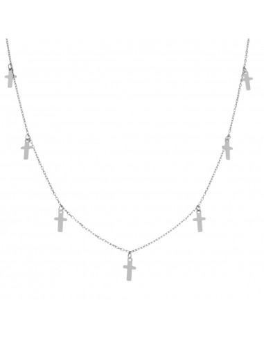 GARGANTILLA PLATA 925MM CHARMS CRUCES