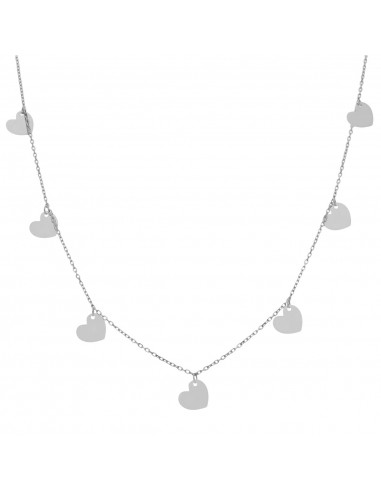 GARGANTILLA PLATA 925MM CHARMS CORAZONES