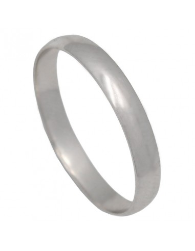 ALIANZA LISA ORO BLANCO DE 18KL - 3MM