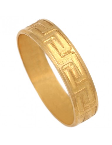 ALIANZA TALLADA GRECA ORO 18KL DE 5MM
