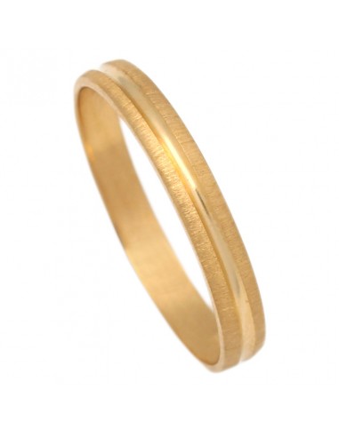 ALIANZA TALLADA ORO 18KL MATE-BRILLO 3MM