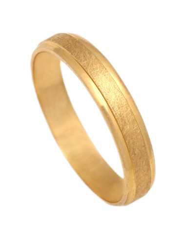 ALIANZA ORO 18KL TALLADA MATE-BRILLO 4MM