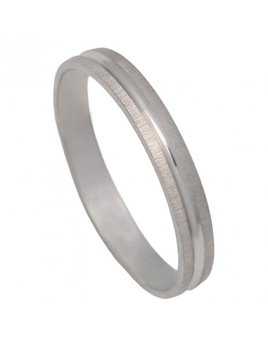 ALIANZA ORO BLANCO 18KL MATE-BRILLO -3MM