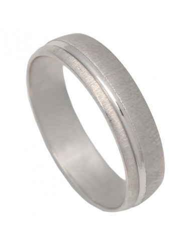 ALIANZA ORO BLANCO 18KL MATE-BRILLO -...