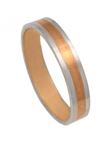 ALIANZA ORO ROSA - ORO BLANCO 18KL - 4MM