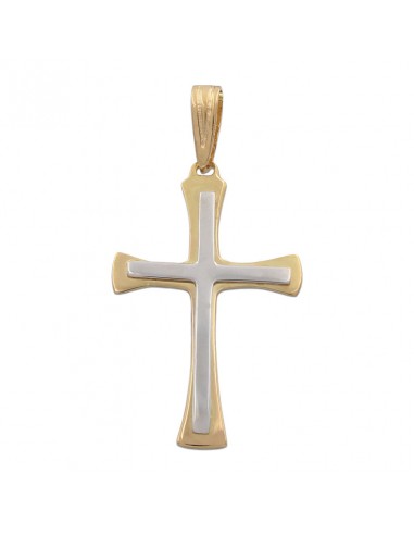 CRUZ ORO 18KL BICOLOR - 18X28MM