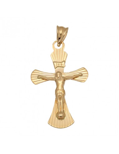 CRUZ EN ORO DE 18KL CON CRISTO - 17X28MM
