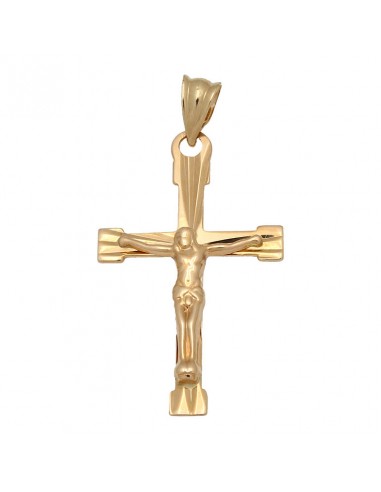 CRUZ ORO 18KL CON CRISTO - 17X28MM