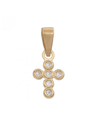 CRUZ ORO 18KL CIRCONITAS
