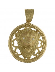CABEZA LEON ORO 18KL - 48X55MM