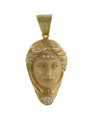 CABEZA EGIPCIA ORO 18KL - 29X54MM