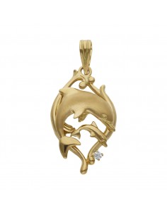 COLGANTE DELFINES ORO 18KL...