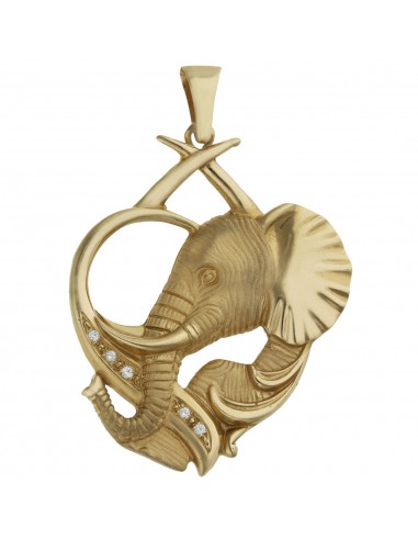 COLGANTE ELEFANTE ORO 18KL - 37X47MM