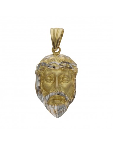 CABEZA CRISTO BICOLOR ORO 18KL - 15X27MM
