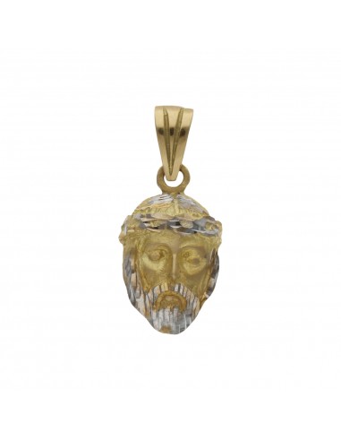 CABEZA CRISTO BICOLOR ORO 18KL - 13X21MM