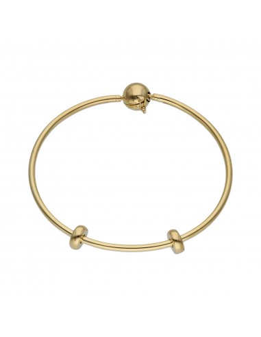 PULSERA RIGIDA ORO 18KL STOPPERS LISOS
