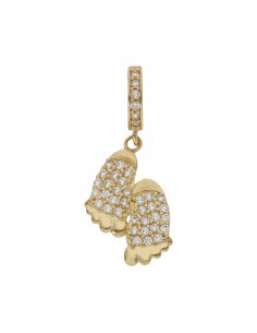 CHARMS COLGANTE PIES ORO 18KL