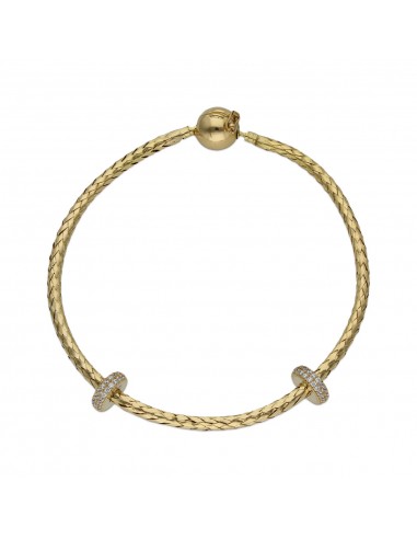 PULSERA FLEXIBLE ORO 18KL STOPPERS...