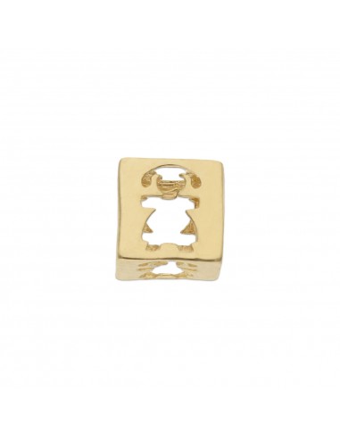 CHARMS CUBO NIÑA ORO 18KL
