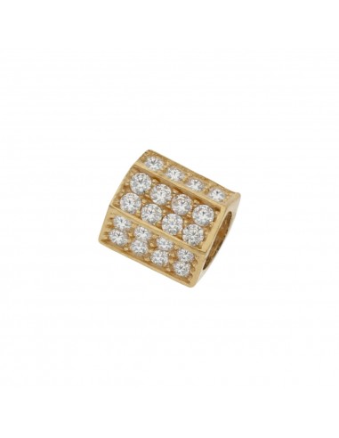 CHARMS ORO 18KL HEXAGONAL CIRCONITAS