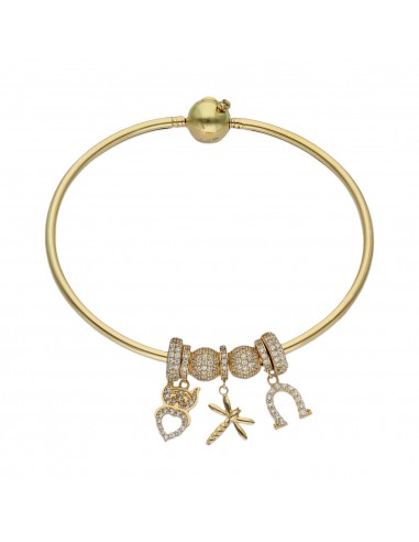 PULSERA RIGIDA ORO 18KL - SUERTE