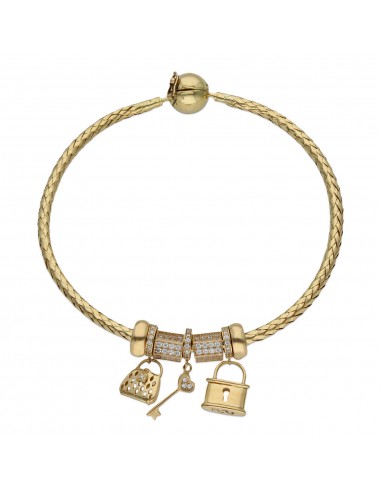 PULSERA FLEXIBLE ORO 18 KL - CANDADO...