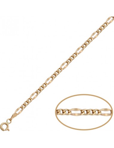 CADENA HUECA 3x1 ORO 18KL - 3MM