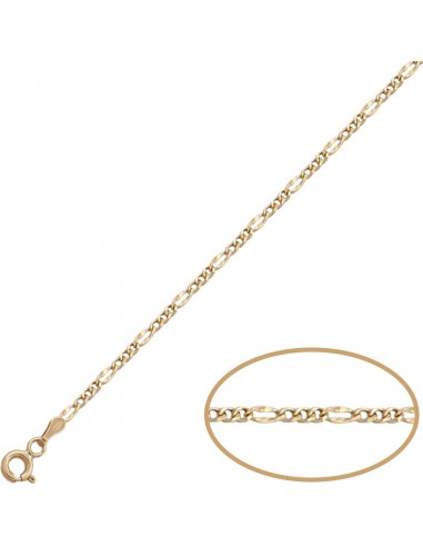 CADENA HUECA 3x1 ORO 18KL - 1.50MM