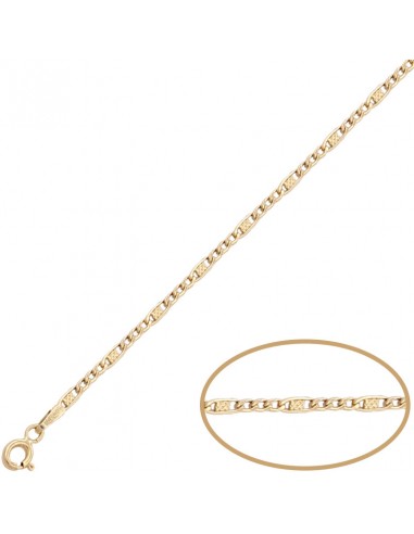 CADENA 3x1 HUECA ORO 18KL - 2MM