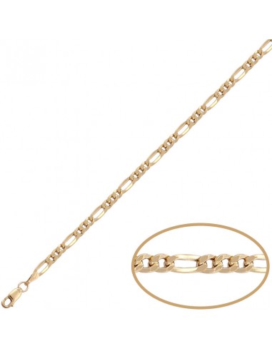 CADENA HUECA 3x1 ORO 18KL - 3MM