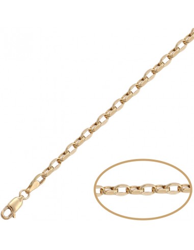 CADENA ROLOT PLANA HUECA ORO 18KL - 3MM