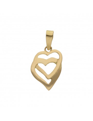 COLGANTE ORO 18KL CORAZONES ENTRELAZADOS